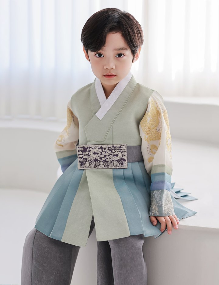 [하랑한복] 현용랑+복주머니 유아 아동 남아 한복