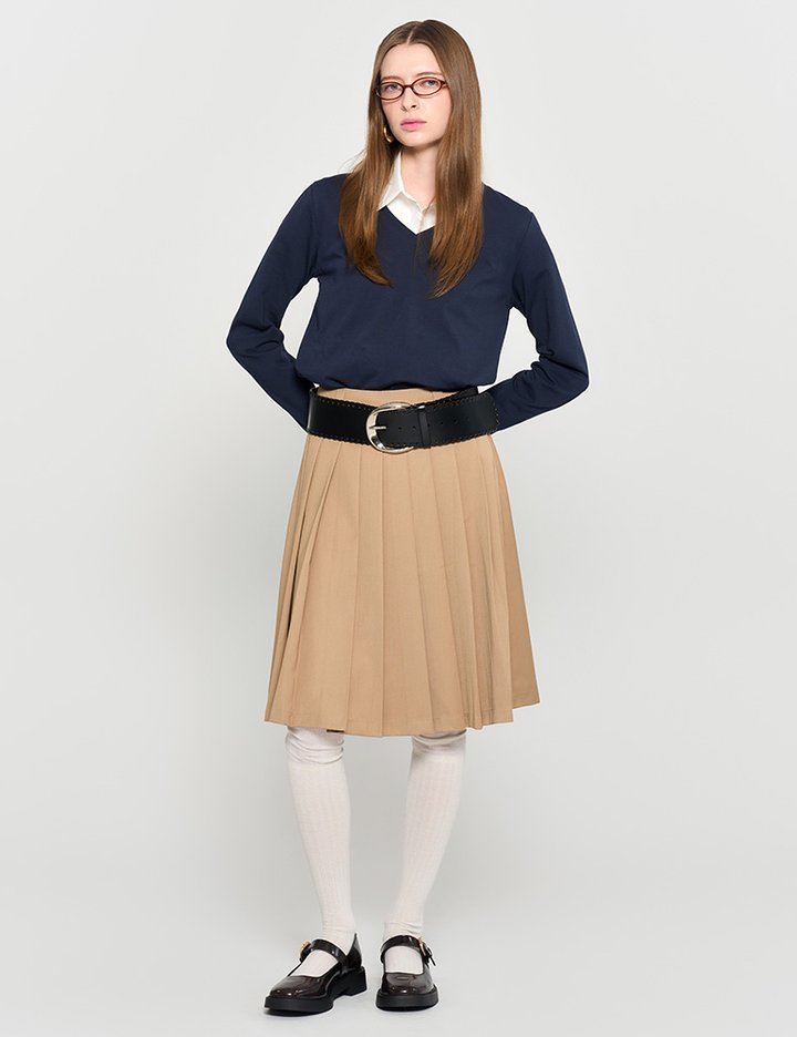 [제너럴아이디어] 에센셜 베이직 브이넥 티셔츠 NA / WBD3L01506