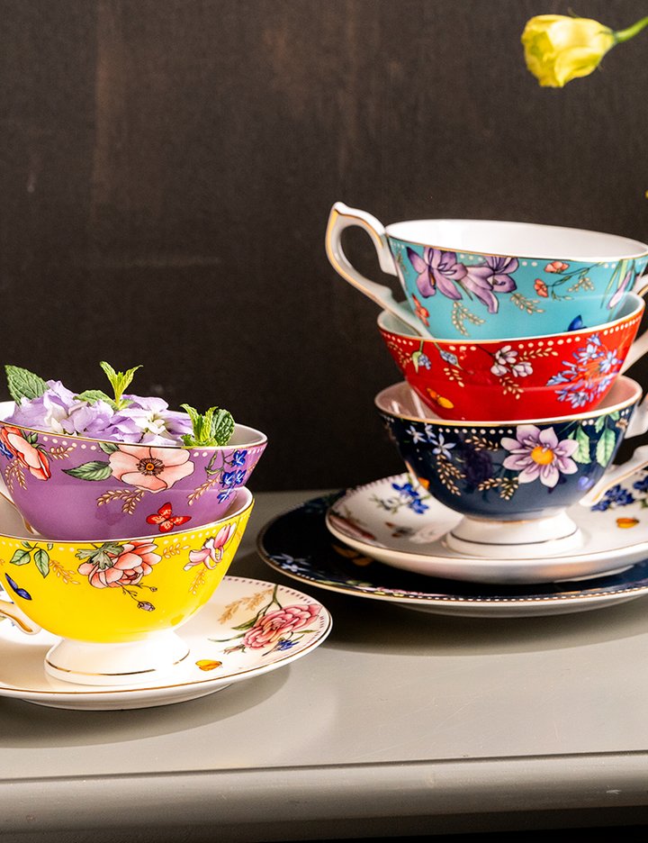 [앤슬리] 잉글리시 티가든 티잔(컵+소서) 2인조 선택형