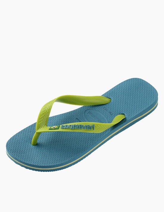 [하바이아나스] 브라질 로고 플립플랍 Amazonite Blue