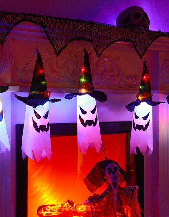 [파티쇼] LED할로윈가랜드3M 대형유령 (세트)