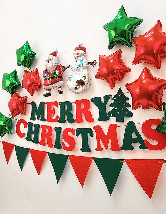 [파티쇼] 크리스마스 별 풍선장식 세트 2종 (택1)