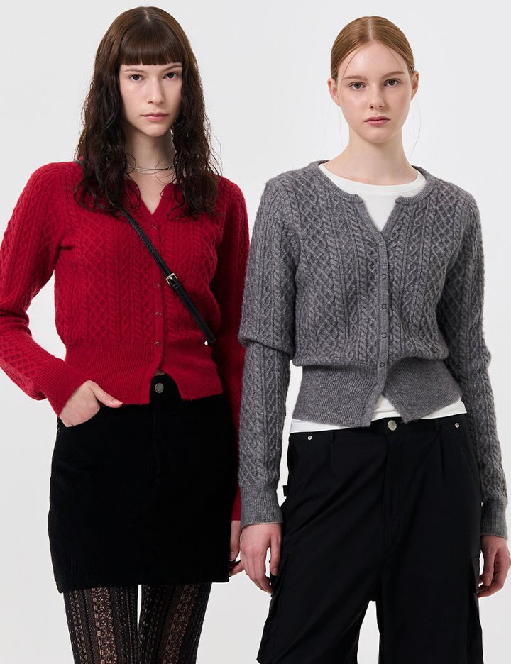 [제너럴아이디어] WOMAN 볼드 케이블 슬릿 풀오버 3COL / WBD4L05540