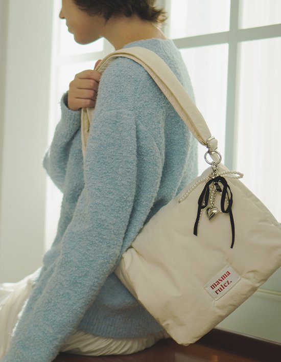 [마스마룰즈] 플럼피 데일리 크로스백 _ 크림 (단품)