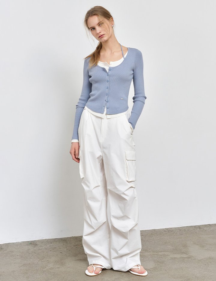 [제너럴아이디어] 나일론 스판 카고 팬츠 WHITE / WBD4L11511