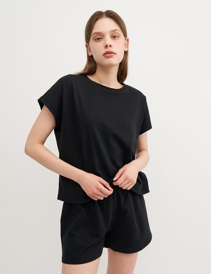 [세컨스킨] 면스판 허니데이 홈웨어 반팔탑 3종(택1)