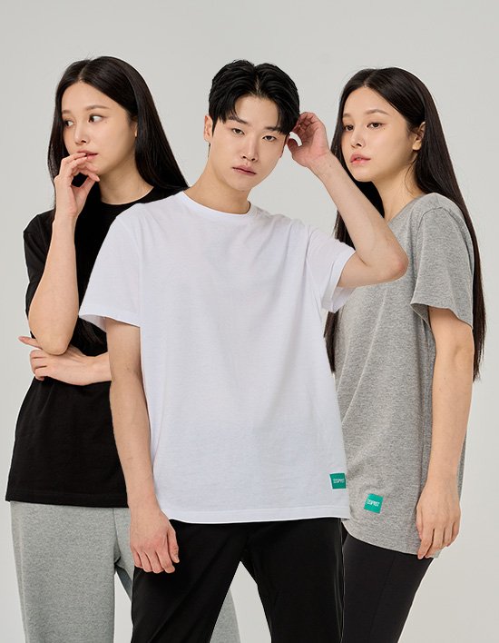 [에스프리] 스탠다드핏 반팔티셔츠 유니 3PACK