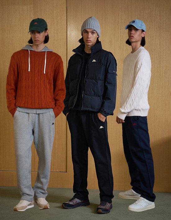 [카파] 스트레이트 기모팬츠 남성 3종세트