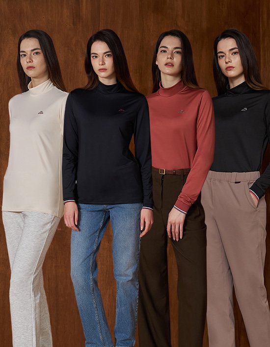 [카파] 모크넥 티셔츠 여성 4컬러 택1