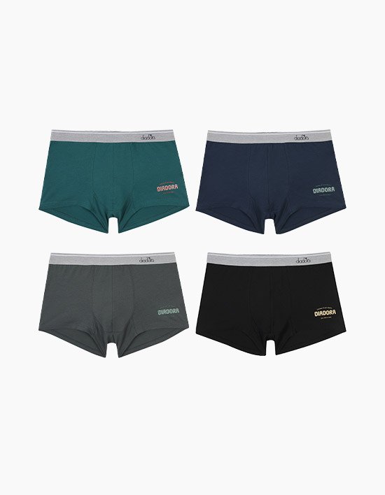 [디아도라] 남성 코튼 터치 센시빌리티 드로즈 사각 팬티 4종 세트