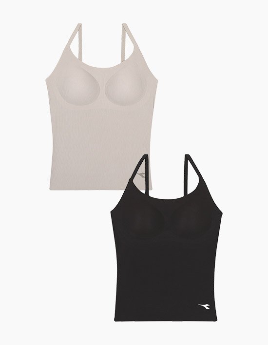 [디아도라] 여성 소프트 터치 퓨징 브라탑 2종 세트