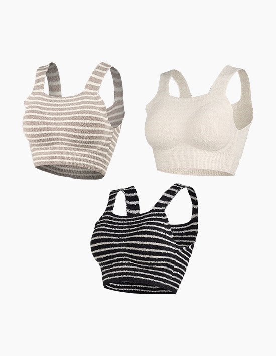 [BOUDLE] 여성 스트라이프 프리컷 숏브라탑 1종 택일