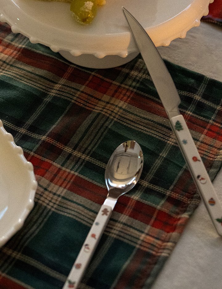 [코지테이블] 크리스마스 패브릭 체크 테이블 매트 (2colors)