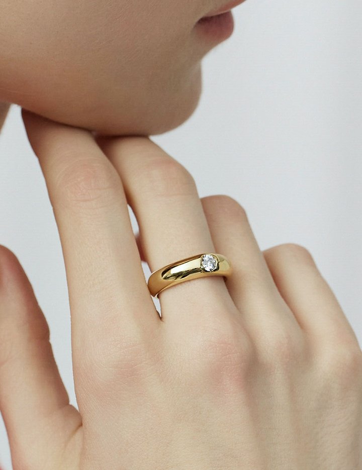 [이에르로르] 에센스 실버(Y) 랩다이아 싱글 반지 0.3CT