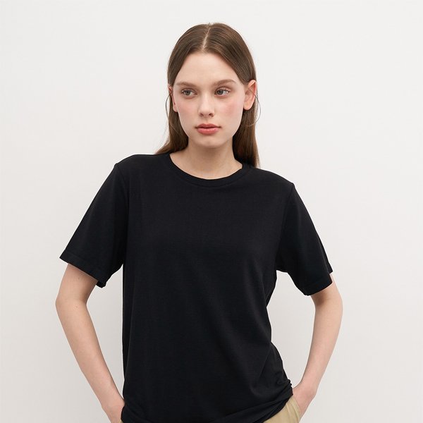 [세컨스킨] 수피마코튼 라운드넥 반팔티 2종 (택1)