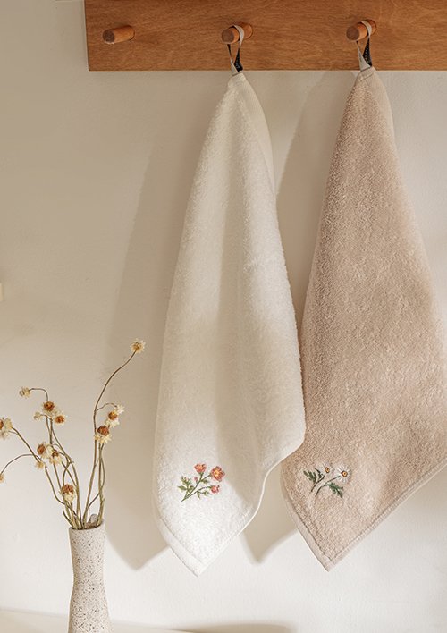 [데코뷰] 데이지 자수 핸드타올 2p세트