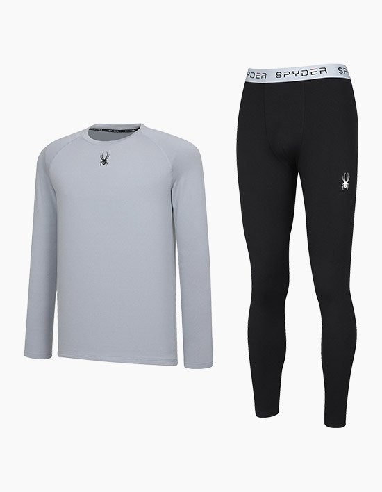[스파이더] 남성 UV차단 아웃도어 상하의 내복 세트 라이트 그레이