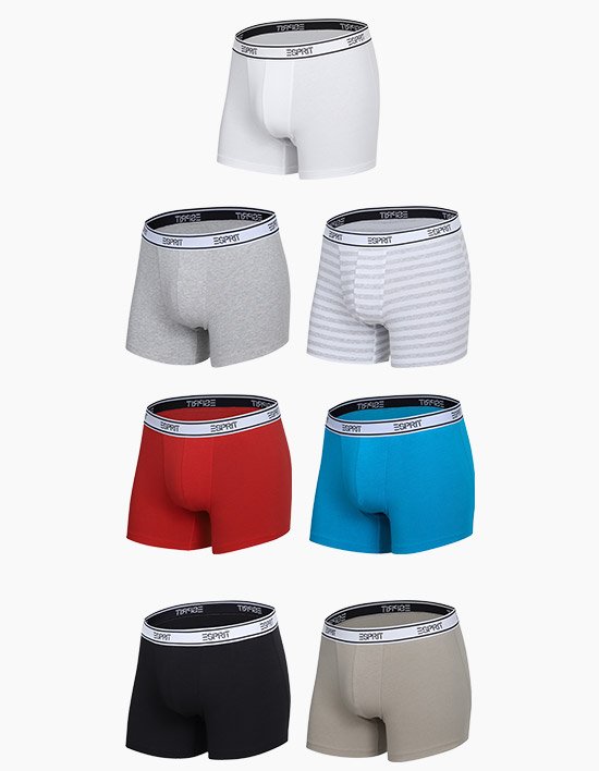 [에스프리] 남성 나일론 아웃밴드 면 드로즈 사각 팬티 7종 세트