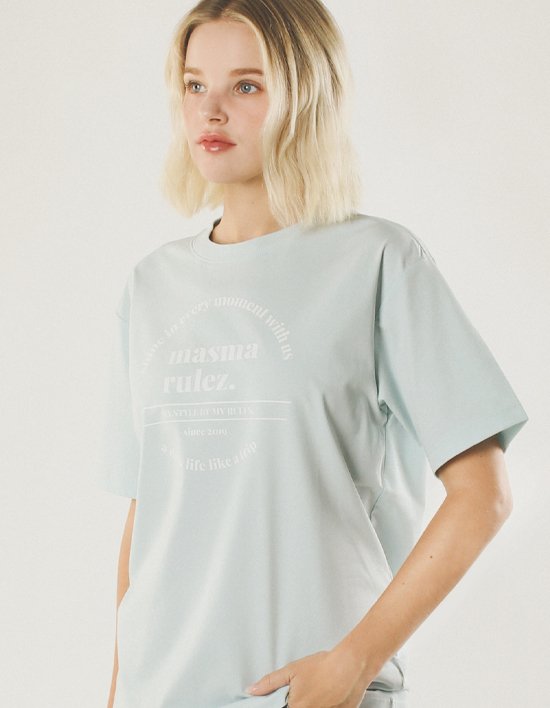 [마스마룰즈] 써클 심볼 쿨 코튼 티셔츠 _ 베이비 블루