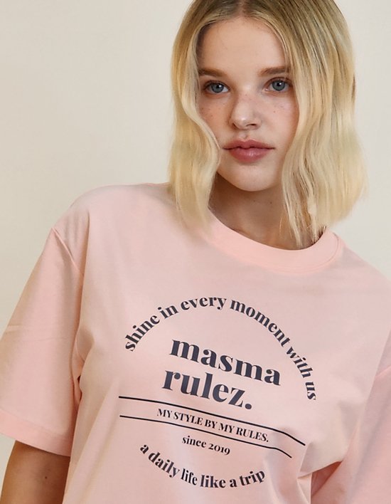 [마스마룰즈] 써클 심볼 쿨 코튼 티셔츠 _ 베이비 핑크