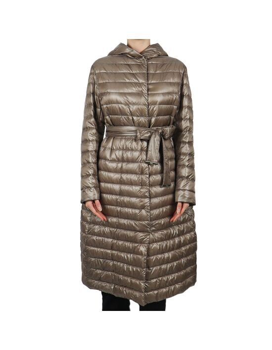 [에르노] 25SS 여성 히든 클로저 벨티드 구스다운 롱패딩 베이지 PI002021D