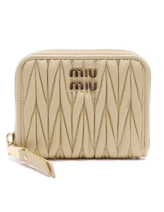 [미우 미우] 25SS 여성 마테라쎄 지퍼 카드지갑 5MM268 AFPP F0K57 25S