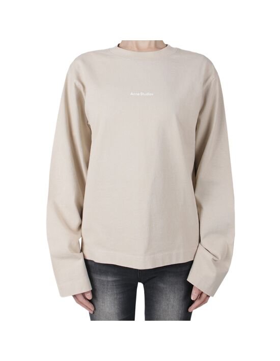 [아크네스튜디오] 아크네 스튜디오 24FW 여성 로고 긴팔티 베이지 AL0343 AEK
