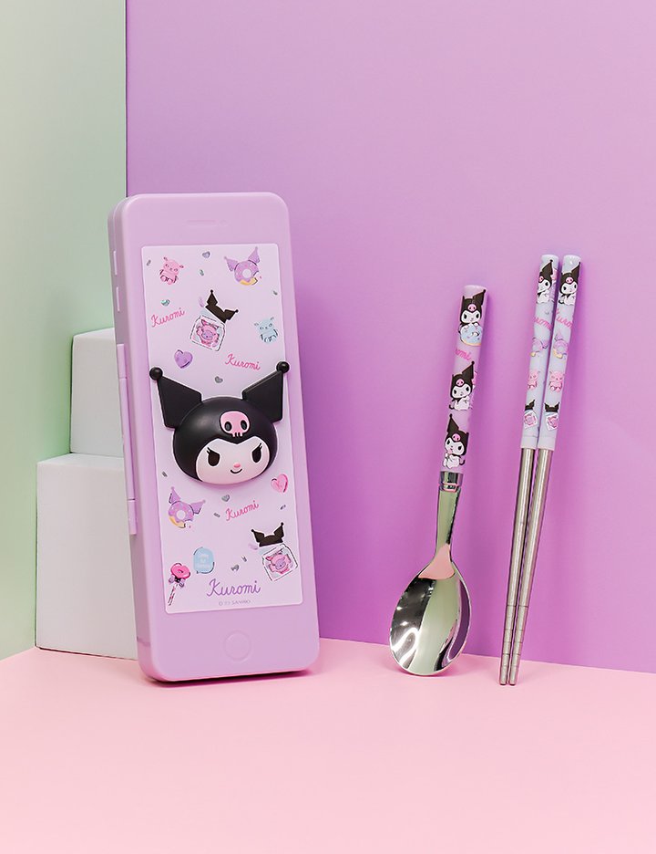 [릴팡] 쿠로미 입체진공 수저 핸드폰케이스세트 / KU8212 (단품)