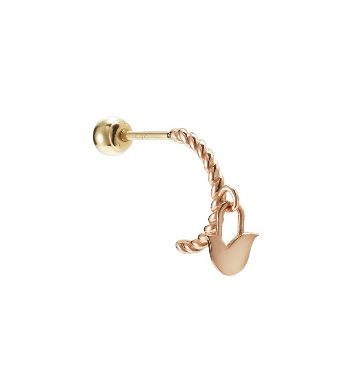 [티르리르] 14K 핑크골드 위브 포인트 튤리 피어싱 TEPK4P00283M(PC)-3 (단품)