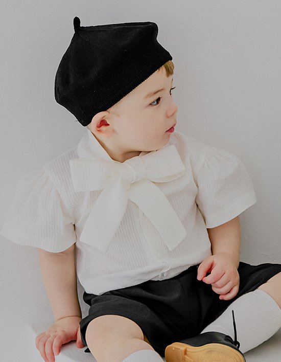 [리틀티니] 벨마 반팔 블라우스 세트 화이트 (택1)