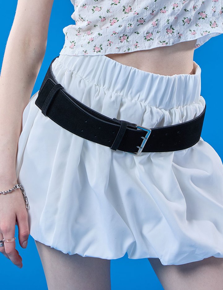 [콜릿] 벌룬 쿨링 바스락 레이어드 미니스커트 (WHITE) KCL.