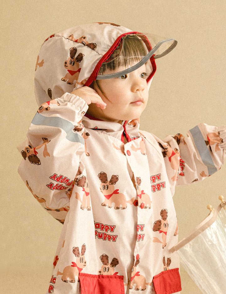 [루나스토리] 방수 아기우비 레인코트 안전반사띠