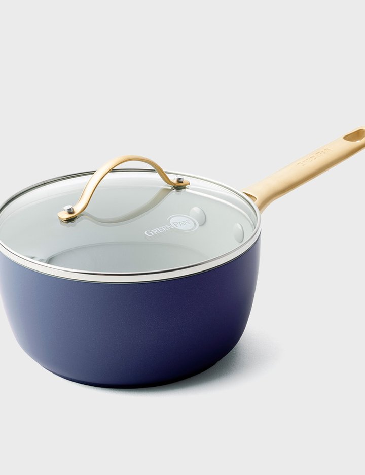 [그린팬] 파도바 세라믹코팅 편수 뚜껑 냄비 로열 블루 18cm (단품)