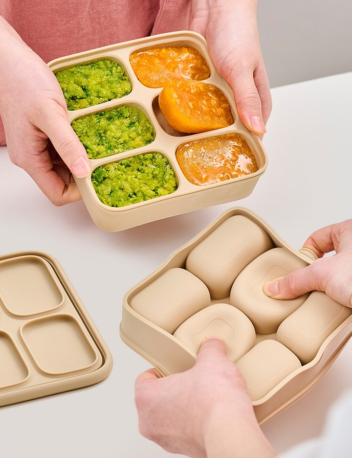 [아띠래빗] 쏙쏙 실리콘 이중밀폐 정사각형 멀티큐브 6구/9구 3P 6종 (택1)