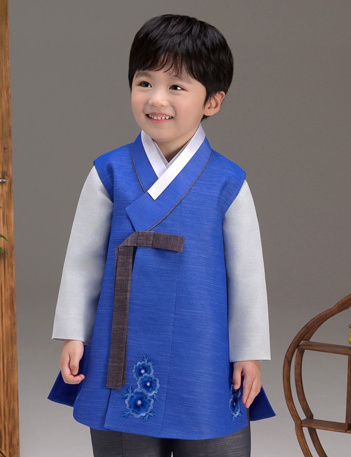 [더예한복] QT546-청화해솔 남아한복 아동한복