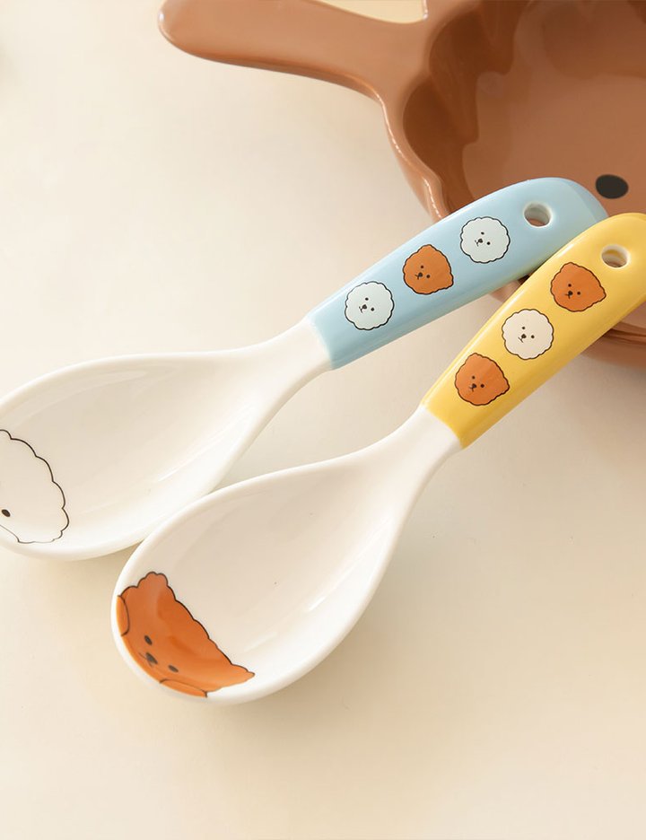 [데일리라이크] 세라믹 스푼 2P 세트 - 01 비숑&푸들 (스푼 2p)