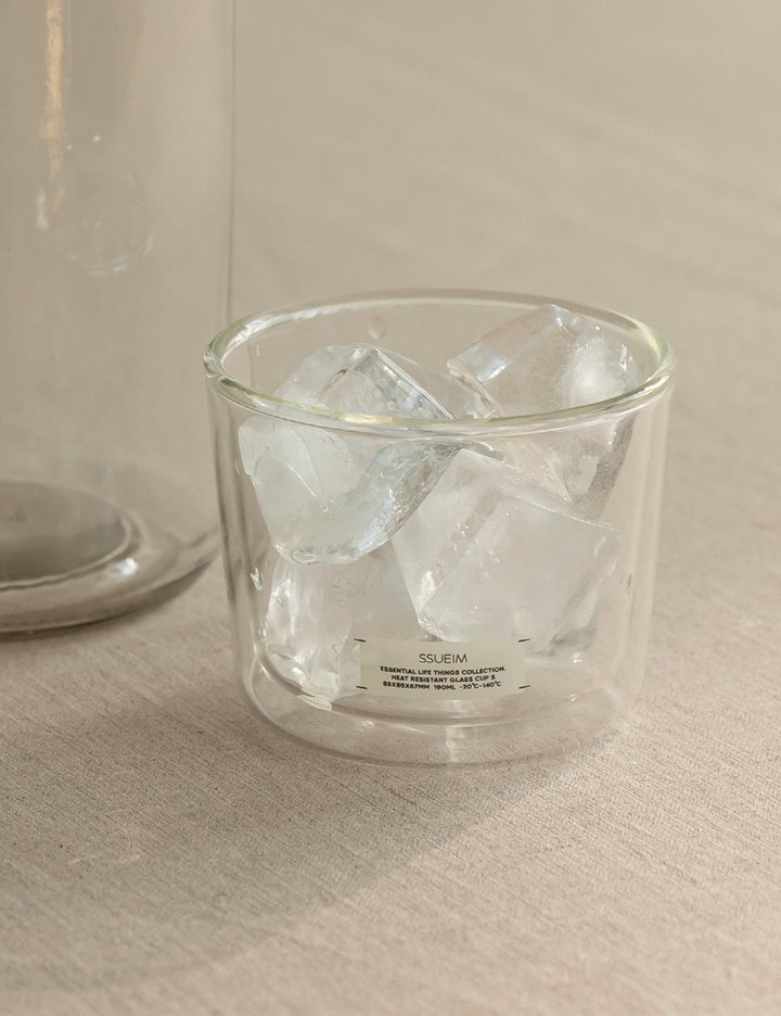 [쓰임] 에센셜 이중 내열 유리컵 S 4P