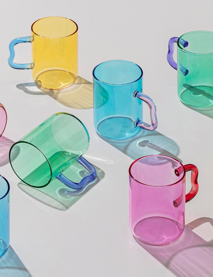 [쓰임] 투톤 핸들 글라스 350ML 2p/4p (4color)