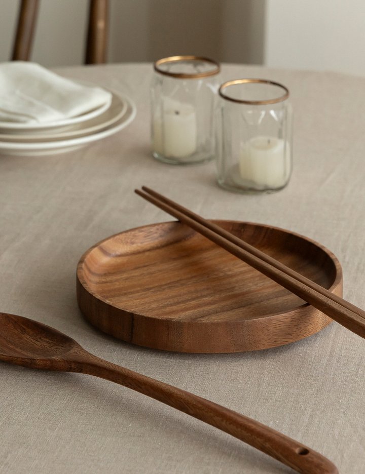 [쓰임] 에센셜 우드 원형 플레이트 20cm 2p/4p