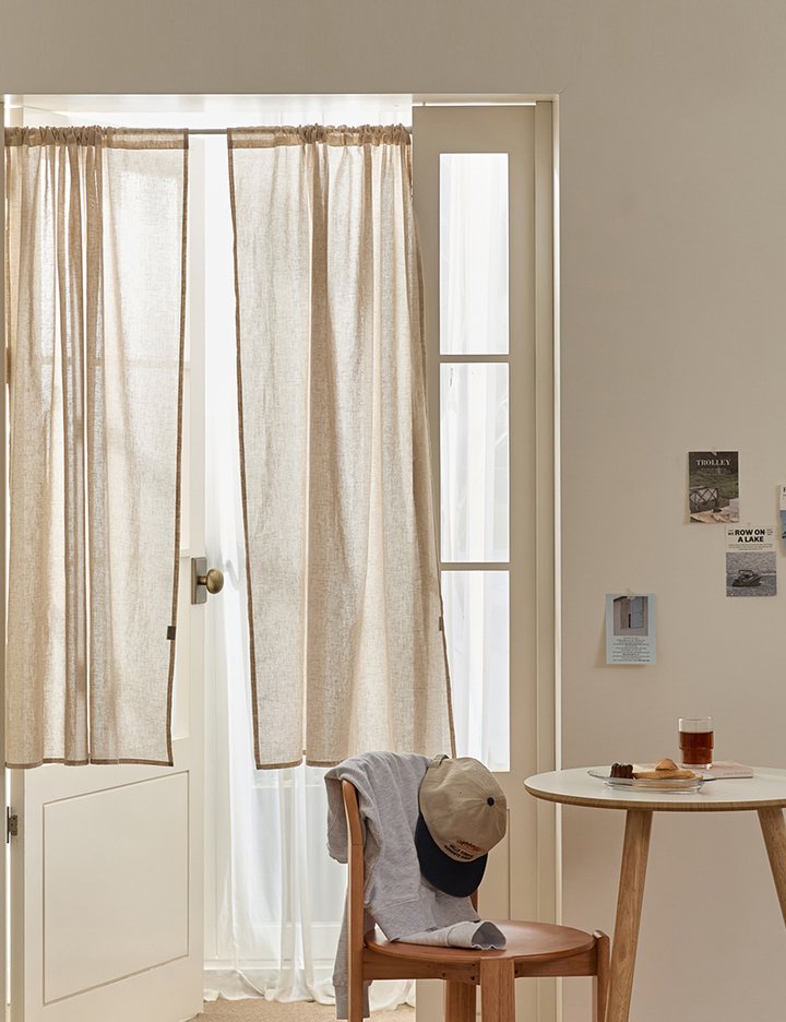 [파르페by알레르망] 파크 워싱 린넨면 가리개커튼 (90X138) 1종 (단품)