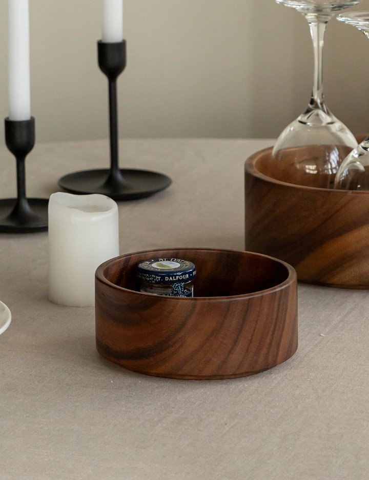 [쓰임] 에센셜 월넛 블록 시리얼볼 15cm 2p/4p