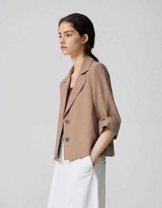 [앤클라인]버튼 소매 썸머 싱글 자켓 N5HM39