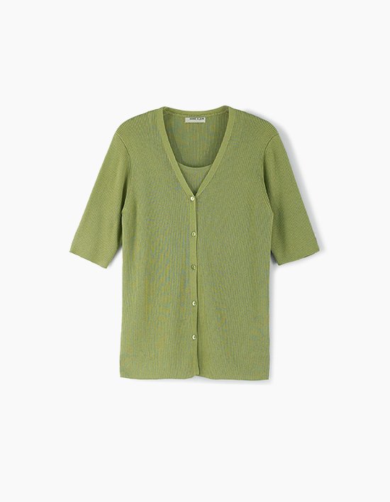 [앤클라인]가디건 레이어드 니트 S5HM65