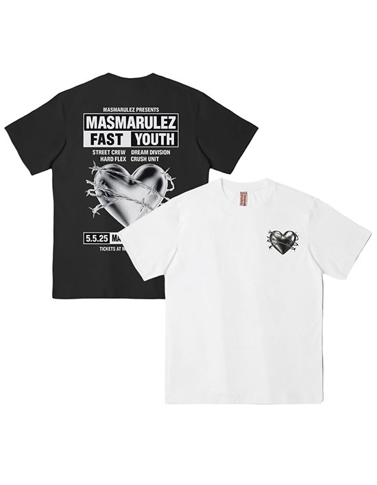 [마스마룰즈] 와이어 하트 쿨 코튼 티셔츠 2컬러 (택 1)