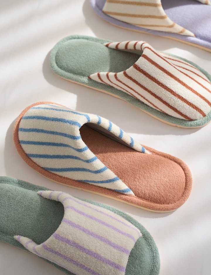 [데코뷰] 테리 스트라이프 실내화 7종 (택1)