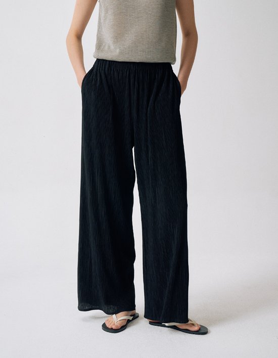 [앤클라인]플리츠 밴딩 팬츠 O5HF02