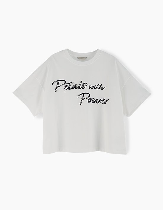 [앤클라인]오버핏 비즈 티셔츠 N5HF11