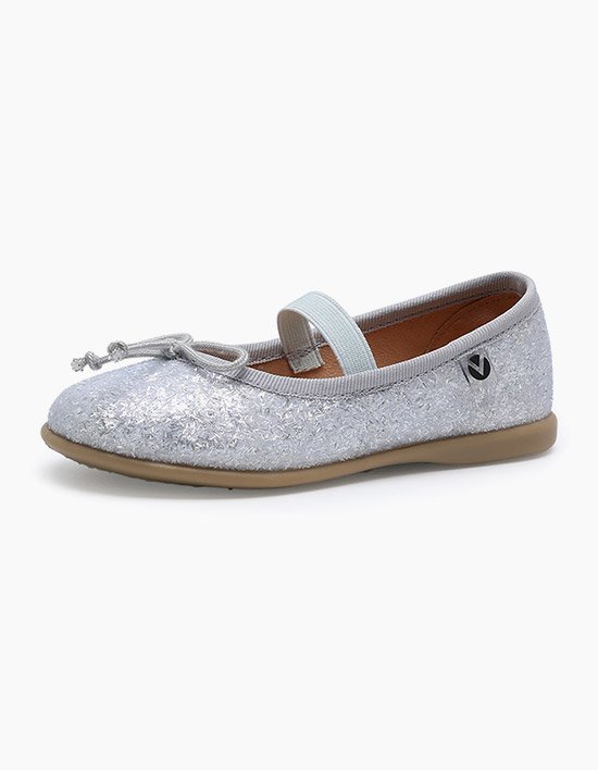 [빅토리아슈즈] 키즈 하다 글리터 발레리나 (1046109-PLATA)