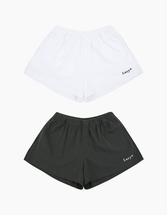 [레이지지] 데일리 썸머 스웻 쇼츠 차콜 화이트 (2색상)