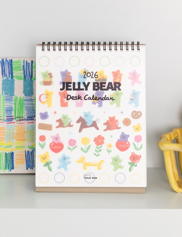 [데일리라이크] 2026 젤리 베어 데스크 캘린더 (단품)